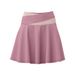 Women's Color Block Sports Skirt Nude Feel Faux Two Piece Running Fitness Yoga Short Anti Exposure Skirt_ecoleips.com