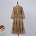 Women's Clothing Retro Palace Style Half High Collar And Lace Long Dress_ecoleips.com