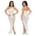 Women's Clothing hip-hugging skirt slanted shoulders sexy see-through hot diamond evening dress _ecoleips.com