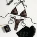 Women's Lace Bikini Set – 3-Piece High-Waist Swimwear With Sheer Cover-Up, Quick-Dry Nylon & Polyester (S-Xl)_ecoleips.com