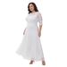 Large Size Women's Clothing New Lace Chiffon Stitching Dress Bridesmaid Dress_ecoleips.com