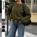 Diyun European And American Simple Fashion Woolen Long Sleeve Solid Color T-Shirt Sweater Women's Clothing 2025 Autumn_ecoleips.com