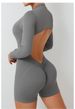 K Hollow Out Beautiful Back Half Zip Jumpsuit For Sports And Fitness, Big Backless Quick Drying Jumpsuit For Yoga_ecoleips.com