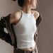 Hot-Selling Halter Neck Camisole Women, Breathable Base Layer With Chest Pads, Integrated Bra, Sleeveless_ecoleips.com