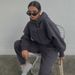 Cozy Autumn/Women's Casual Tracksuit Set – Long-Sleeve Hoodie & Jogger Pants In Dusty Pink/Khaki/Grey_ecoleips.com