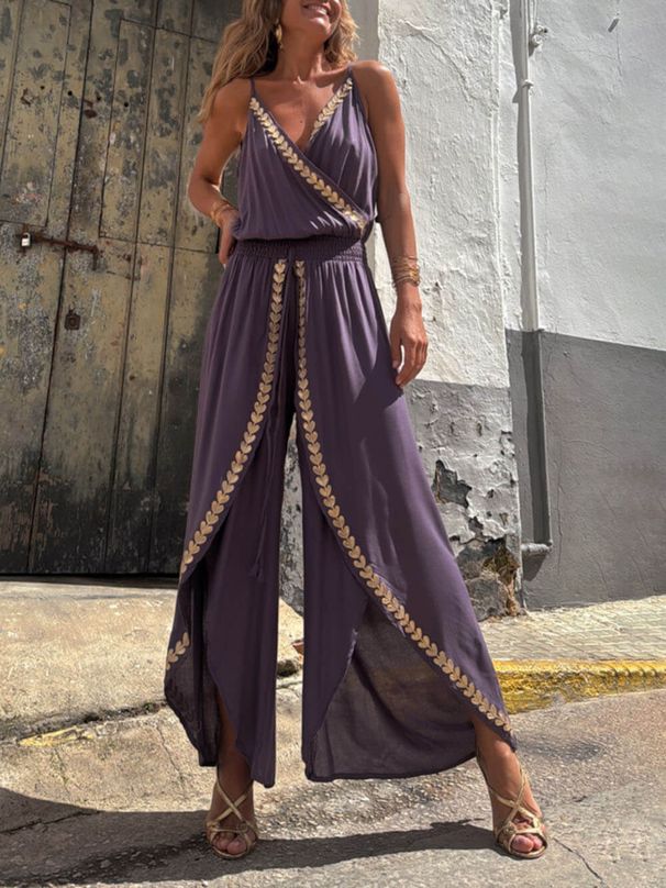 Women's Crossover Jumpsuit Casual One Piece Skirt Multi-Functional Beach Skirt European American Style_ecoleips.com