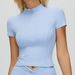 Zechuang Women's Yoga Sports Top Naked Feel Stand Collar Zipper Tight Fitting Short Sleeve Outdoor Running Fitness 4514_ecoleips.com