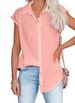 Verve 2025 Summer New Solid Color Single-Breasted Shirt Women Casual Short Sleeve Top_ecoleips.com
