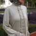 2025 Spring Summer New Sleeve Ruffled Stand Collar Muslim Robe Conservative Women's Long Dress_ecoleips.com