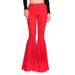 Women's Mermaid Flare Pants - High Waisted Stretchy Wide Leg Palazzo Trousers For Curvy, Plus Size, Petite | 9 Colors | Waist Comfort_ecoleips.com