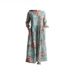 Women's Summer Printed Casual Loose Dress Urban Cross Border Trade European American Style_ecoleips.com