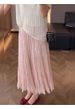 Light Flowing Pleated For Women New Style Large Hem Slimming Ruched A-line Skirt_ecoleips.com
