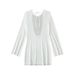 Women's Clothing Round Neck Long Sleeved Blouse Beach Vacation Mesh Swimsuit Female Sexy Backless Outerwear Bikini_ecoleips.com