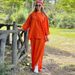 Women's Clothing Fashion Loose Long Sleeved Shirt Split Wide Leg Trousers Suit_ecoleips.com