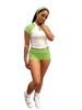 Women's Clothing Casual Sports Suit High Waist Shorts Raglan Contrast Short Sleeved T Top With Headband Street Fashion Hottie_ecoleips.com