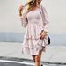 Diyun European And American For Women 2023 Autumn Foreign Trade Vacation Casual Floral V-Neck Long_ecoleips.com