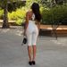 Summer Polka Dot Halter Neck Jumpsuit Women's Sexy Backless Slim Fit Five Point Tie Waist Style Romper_ecoleips.com