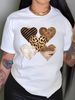 European And American Cross-border Foreign Trade Women's Clothing, Colorful Heart Print Round-neck Short-sleeve T-shirt_ecoleips.com