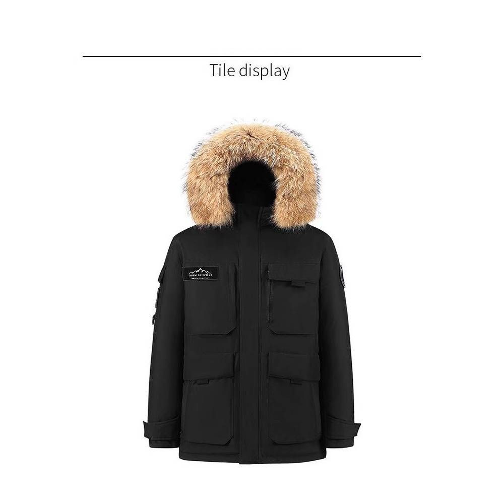 Men's & Women's Winter Parka Jacket With Detachable Faux Fur Hood, Windproof Thermal Coat For Extreme Cold Weather_ecoleips.com