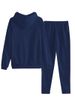 Women's Casual Hooded Letter Print Fleece Sweatshirt & Jogger Set - Loungewear, Streetwear, Winter Comfort Outfit_ecoleips.com