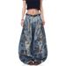 2027 Fashion European-USA Wasteland Style Post-Apocalyptic Stained Jeans Women Cotton Mid Waist Random Needle Embroidery Do Old Wide-Leg Denim Pants_ecoleips.com