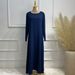 New Hot Sale Solid Color Casual Loose Elegant Dress Robe_ecoleips.com