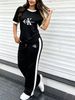 Women's Color Block Shorts Set - Summer Print Loose Fit Two-Piece Outfit-19_ecoleips.com