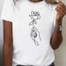 European And American Cross-border Foreign Trade Wholesale Clothing Floral Plant Print Round Neck Plus Size Short-sleeve_ecoleips.com