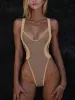 Ladies' Summer Vacation Suitable Beachwear Patchwork Body Backless Cross-Border Bikini Women's One-Piece Swimsuit_ecoleips.com