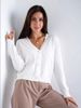 European And American Clothing V-Neck Ribbed Button Sweater Cardigan Knitted Casual Women's Top_ecoleips.com