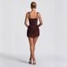 Women's Sexy Boned Halter Belted Ruched Bodycon Mini Dress – Elegant Party Club Gown_ecoleips.com