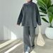 Women's Clothing Sweaters Knitwear Autumn New Casual Fashion Trousers Suits_ecoleips.com