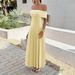 Women's Off-Shoulder French Style Dress Elegant Casual Thin Material Spring/Summer Clothing_ecoleips.com