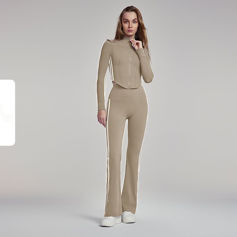 Women's Clothing Ningbo Dashu Yoga Clothing Set Women's Two Piece Set Autumn Casual All Match Outdoor Running Fitness Clothing Sports Suit_ecoleips.com