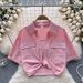 Women's Clothing Lapel Short Sleeved Shirt Summer V Neck Twist Design Shirt_ecoleips.com