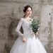 Women's Clothing Wedding Dress Bride Sleeves Wedding Wedding Dress Slim Slim Large Size Simple_ecoleips.com