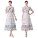 Women's Clothing Elegant French Retro Style Water Soluble Lace Dress For Women Heavy Duty Hollowed Out Long Skirt Slimming And Flattering_ecoleips.com
