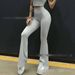 Women's High-Waisted Yoga Flare Pants - Seamless, Butt-Lifting, Breathable & Stretchy Workout Leggings For Gym, Running & Lounge_ecoleips.com