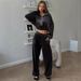 Women's Long Sleeve Hooded Cardigan & Elastic Trousers Set – Street Style Loungewear For Casual Comfort_ecoleips.com