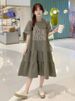 Ruffled Short Sleeve Over-the-Knee Mermaid Plus Size 150kg Summer Loose Belly-Covering Slimming T-Shirt Dress_ecoleips.com
