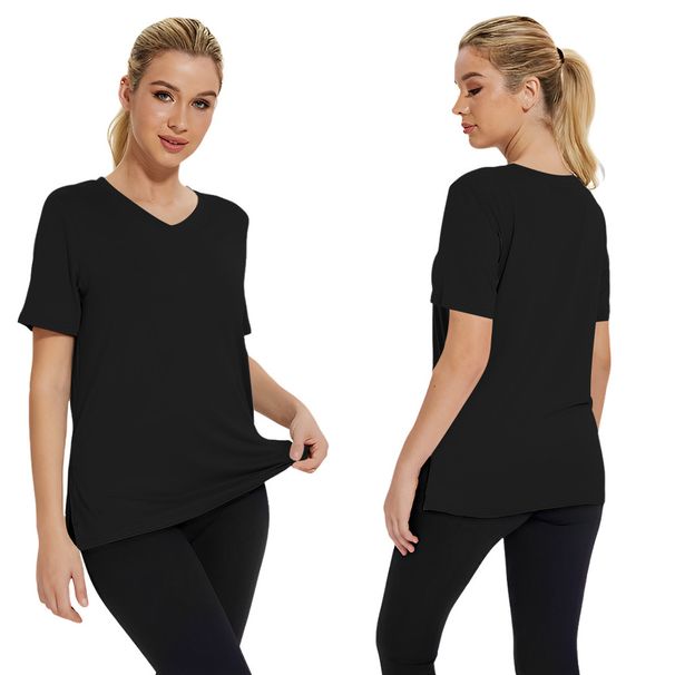 Short-sleeved Loose Split Top Three-piece T-shirt Combination Summer New Solid Color Women's Clothing_ecoleips.com