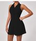 K New Tight Fitting Slimming High Waisted Sports Dress For Women's Running, Golf, Tennis, Fitness Wear, Lapel Dress_ecoleips.com