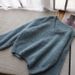 Korean Style Oversized V-Neck Knit Sweater Women's Loose Fit Long Sleeve Pullover - Soft Thick Winter Casual Chunky Knit Top (Multiple Colors)_ecoleips.com