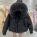 girl Girl Girl Korean Dongdaemun White Duck Large Fur Collar Down Jacket For Women Short Style 2025 New Thick Loose Coat Warm_ecoleips.com