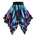 2025 Style Printed Front Short Back Long Slim Fit Elegant Butterfly Midi Skirt Women's Fashion_ecoleips.com