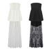 Women's Clothing Elegant Lace High-Waist Maxi Skirt Set - Off Shoulder Crop Top & Flowy Long Dress Two Piece Outfit, Slim Fit Formal/Party_ecoleips.com