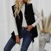 Corduroy Duster Vest For Women – Longline Button-Up Shacket With Lapel Collar, Casual Office Cardigan In Camel/, Polyester Layering Essential_ecoleips.com