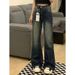 Pear-shaped Body Hip-covering Slightly Flared Jeans Women American-style High-waisted Trousers Fat Mm Slimming Plus-size_ecoleips.com