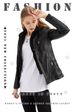 Hooded leather jacket two-piece set can remove oversize leather jacket female PU washed leather_ecoleips.com