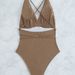 Women's Clothing Bikini Swimsuit Women Sexy Deep V Solid Color One Piece Swimsuit Women_ecoleips.com